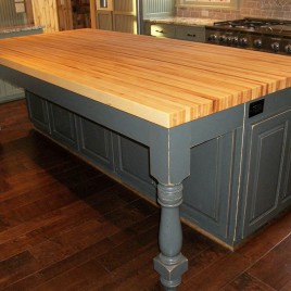 Borders Kitchen – Solid American Hardwood Island with Butcher Block Top ...