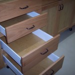 Solid Wood & Metal Drawer Bank