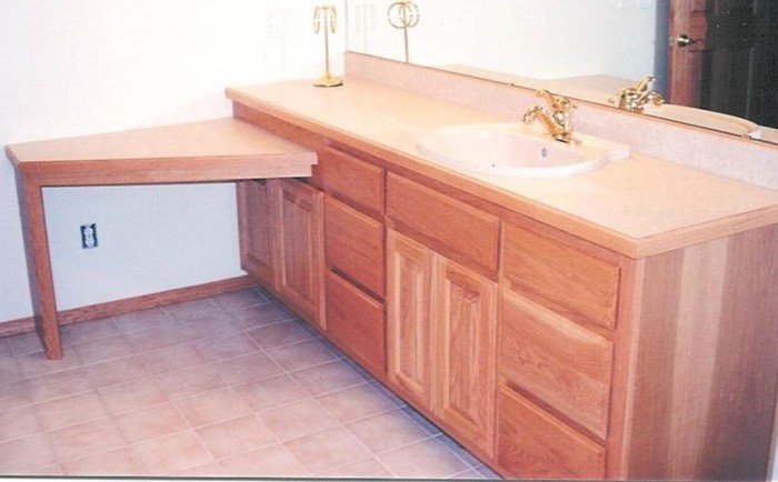 Solid Oak Hardwood Square Raised Panel Vanity