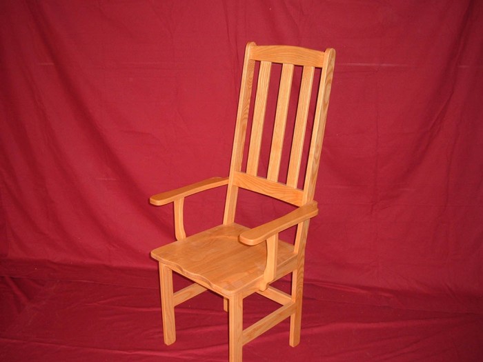 Stephens - Solid Ash Hardwood High Back Arm Chair